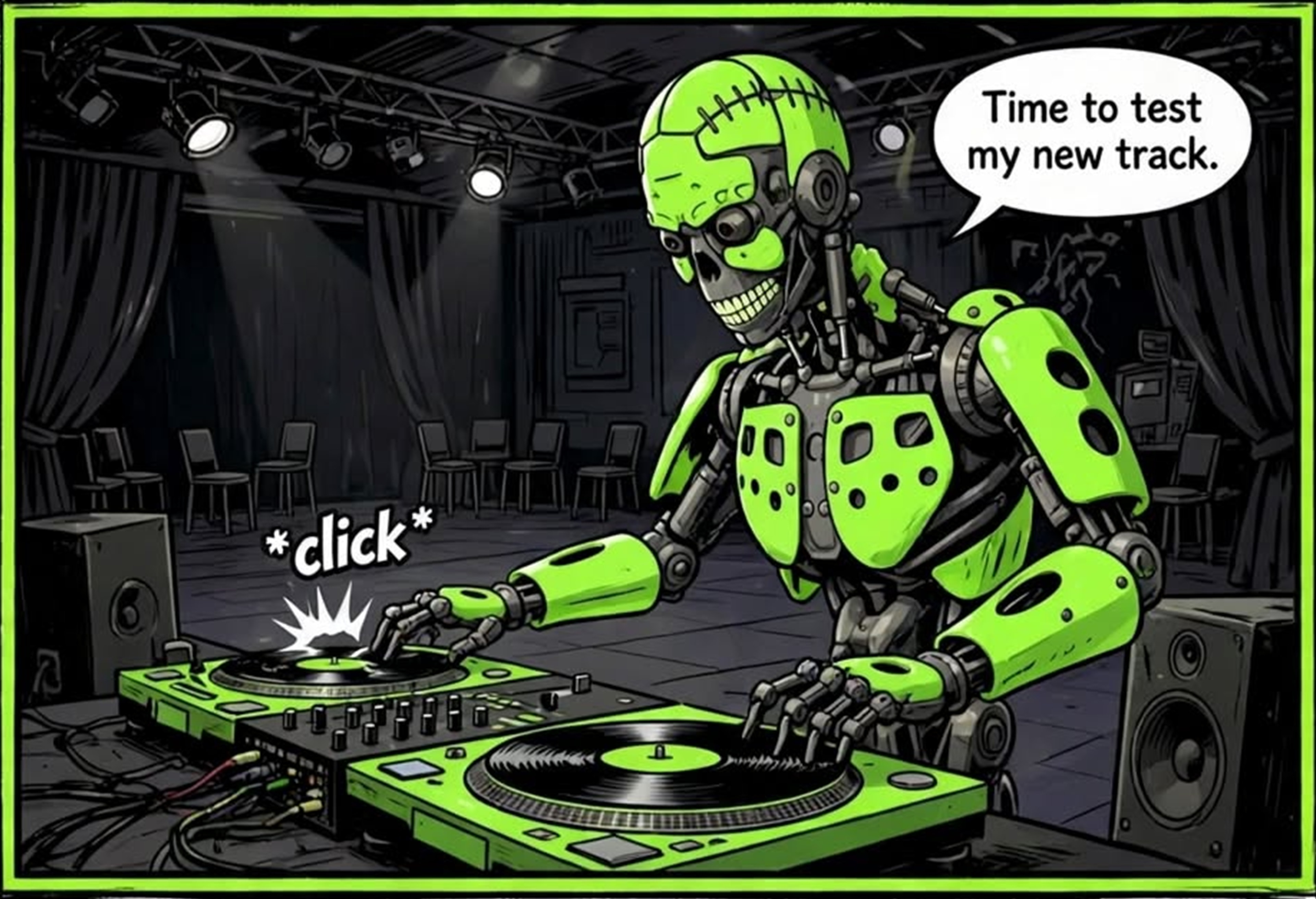 Y'all Ain't Ready — panel 1: Time to test my new track