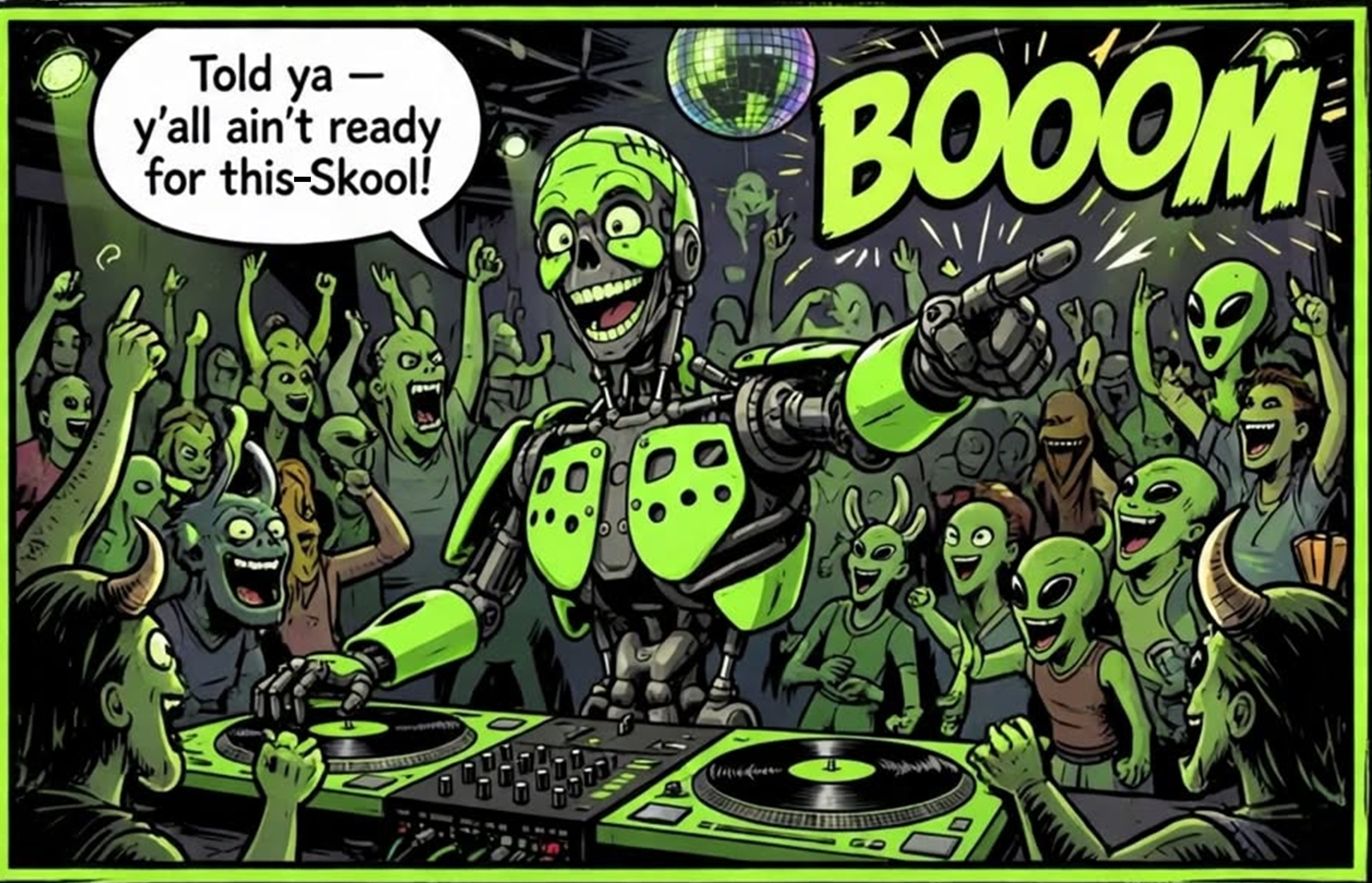 Y'all Ain't Ready — panel 4: Told ya, y'all ain't ready for this-Skool
